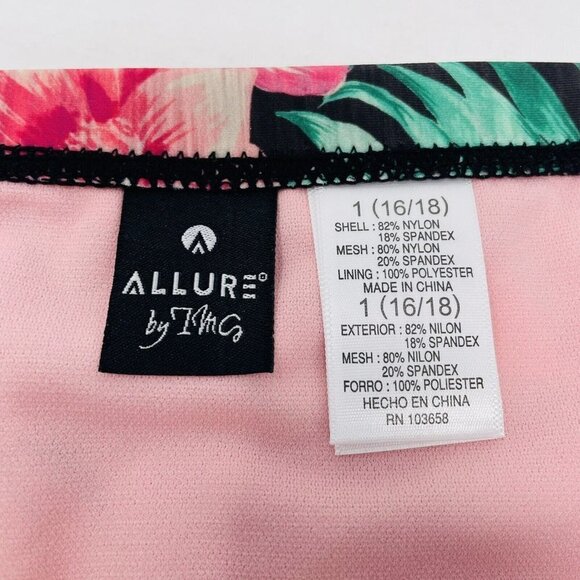 Allure by IMG Womens Size 16/18 Floral Printed High-Waist Bikini Bottoms 1491 - Picture 4 of 5